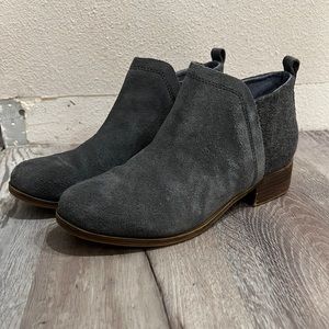 Gray TOMS Booties, Size: 6